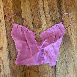 Zara pink crop top